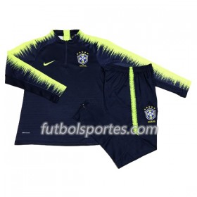 Brasil Sudadera de Entrenamiento Trajes 2018 Azul